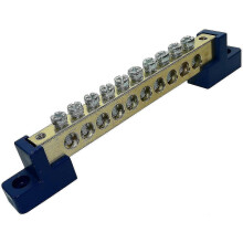 Non-insulated Distribution Terminal Block-neutral 10pin-connection-110mm-blue or Brass Color