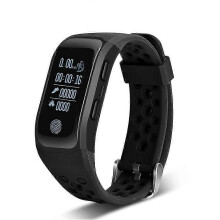 Compatible with Smart Bluetooth Bracelet Watch Band Waterproof IP68 GPS Heart Rate Sleep Monitor Black