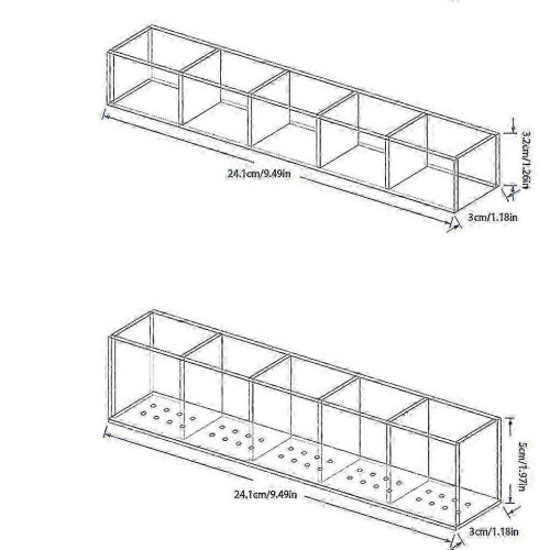Straw Storage Rack Acrylic Adjustable for Cabinet Doors & Refrigerators with Double Sided Tape Fixing 1