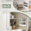 Straw Storage Rack Acrylic Adjustable for Cabinet Doors & Refrigerators with Double Sided Tape Fixing 3