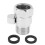 Sturdy Shower Stop Valve G1/2 Half-Moon Handle Chrome Plated Adjustable Water Flow Control Durable Brass Construction Easy 1