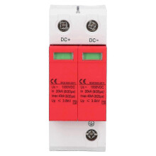 Efficient Surge Protection Device 2P 40KA 1000V PV Voltage Protective Arrester Protector Compatible with Safety