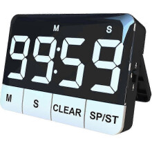 Digitale keukentimer met aftelfunctie (120 dB) en LED-display, magnetische aan/uit-knop.