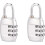 Sturdy 2 Pack Combination Lock, 3 Digit Combination Padlock Kit Your Own Small Combination Locks for Gym Locker Locks, Suitcase 1