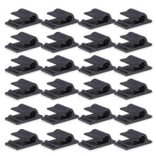 Wall Cable Clips Adjustable Self-Adhesive Cable Fixing Clips Nylon Cord Management Clamp for Home Use Black 100Pcs2.1X1.3cmBlack