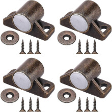 Of Magnetic Door Huts with Cabinet Door Leagues with Stainless Steel Screws (bronze) 4PCS