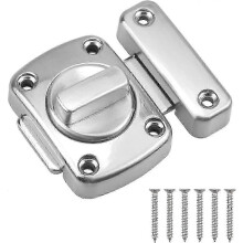 Zuverlässiger Türriegel, kleiner Riegel, Sicherheitstürriegel aus Zinklegierung, WC-Riegel mit 6 Schrauben