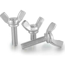 10 PSC M5 Metric Thumb Screw , Stainless Steel Threaded Thumb Screw Butterfly Screw Wing Screw, Silver Color(M5*20mm)
