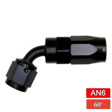 Kit Adaptador de Mangueira Giratória para Óleo e Combustível AN4 AN6 AN8 Reta 45 60 90 120 150 180 Graus, Durável, 1 Peça - Preto ~0784