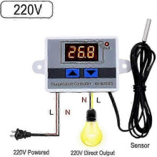 Module de contrôle de température numérique programmable à LED XH-W3001 avec sonde étanche pour le marché européen