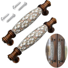 Vintage Ceramic Furniture Handles, Ceramic Furniture Handle Furniture Drawer Handles Zinc Alloy, Drawer Furniture Handle with