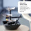 Durable Indoor 3-tier Relaxation Tabletop Fountain, Automatic Pump with Power Switch, Extra Deep Basin 4