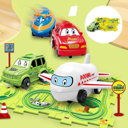 5/15 Pcs DIY Assembling Electrical Trolley, Kids Educational Puzzle Track Auto Play-5pcs 1