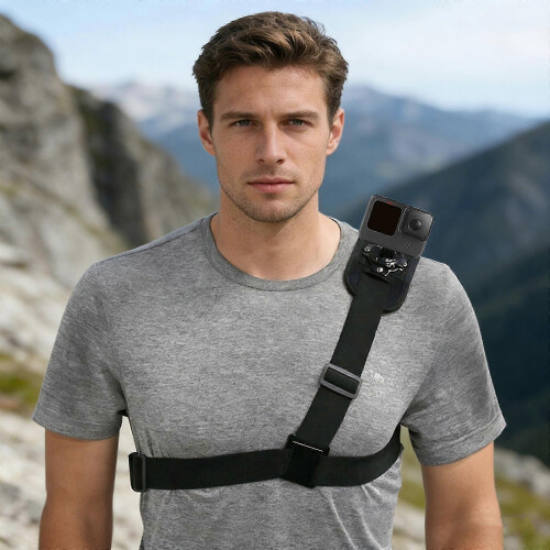 Sturdy First Person Perspective Chest Bracket Shoulder Belt Adapter Offering 360 Degree Rotatable View for Camera Users 1