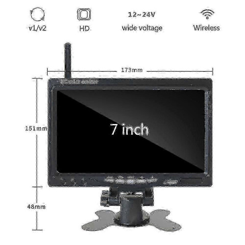 Câmera de ré sem fio com monitor de 7 polegadas e sistema de visão noturna para carros, trailers, caminhões e ônibus - XC 1