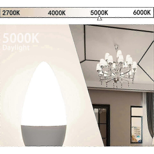 Efficient 6-Pack E12 LED Ceiling Fan Lightweight Bulbs, 60 Watts Equivalent Candelabra LED Lightweight Bulbs, Type B Lightweight 2
