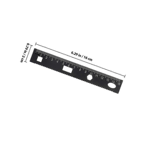 Maths Protractor Metal Ruler Kit for Art Projects Engineers Black 1 Kit 1