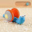 Durable Pull String Snail Auto Toy Baby Learn to Crawl and Pull Toy with Lightweight and Music 4