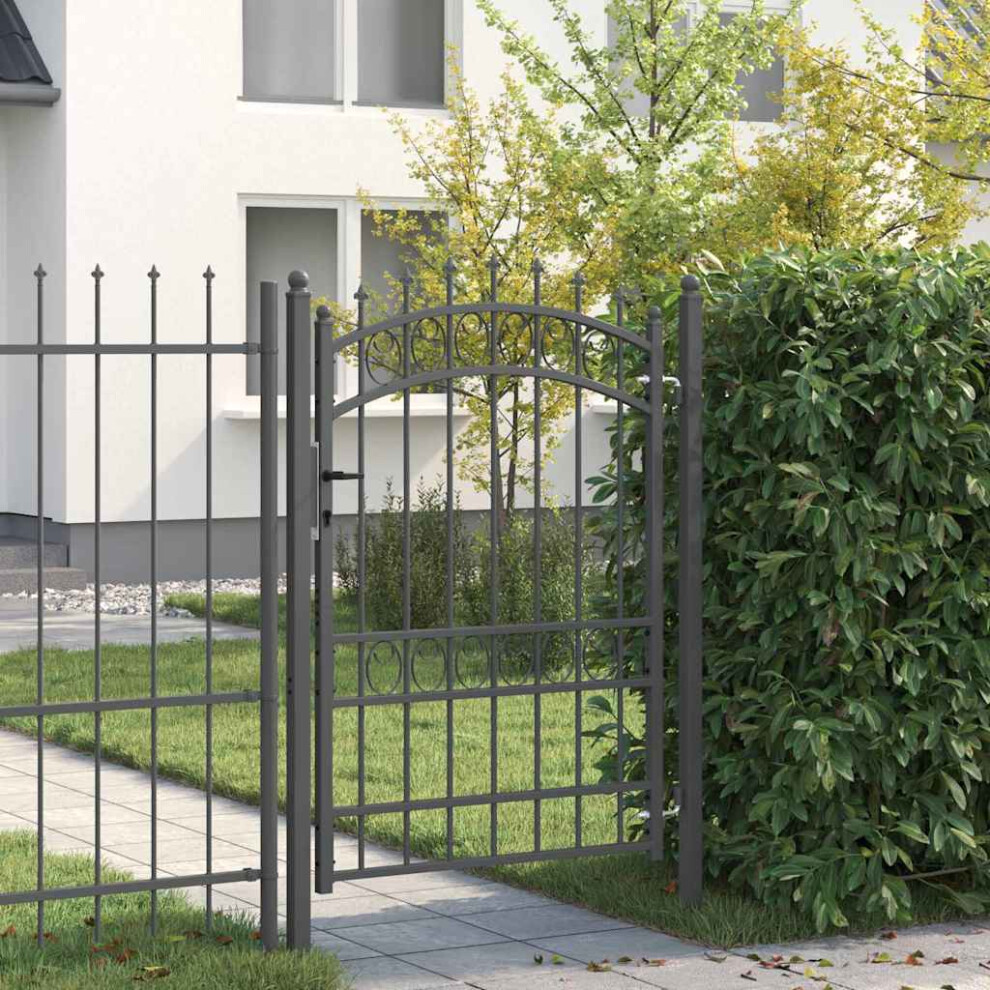 Vidaxl Fence Gate With Spikes Emmen 170 X 100 Cm Powder-Coated Steel 8721288882363