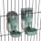2 Pack Automatic Cat Feeder, Pets Automatic Food Feeder and Waterer Set,Cat Dog Feeder(Green) 1