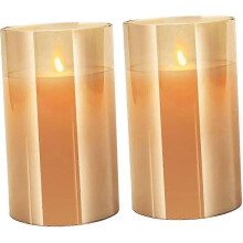 2 stuks LED-kaarsen, lichtgewicht decoratie, LED-theelichtjes met flikkerend effect, vlamloze LED-theelichtjes, raamkaarsen