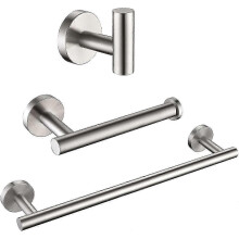 Kit de suporte para toalhas de banheiro escovado confiável, 15,7", suporte para prateleira de banheiro, 3 peças.