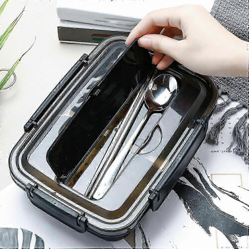 Durable Divider Bento Box Multi-grids Food Container Plastic Storage Boxes School 2