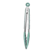 Pinze da cucina in silicone efficienti, 9 pezzi, con manico in acciaio inossidabile antiscivolo e facile da impugnare (verde)
