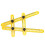Multifunction Plastic Four - Sided Folding Ruler Mechanism Slide Measuring Tool Yellow 4