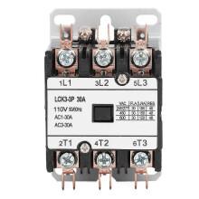 Contattore CA LCK3 3P 30A con involucro in PP resistente al calore e contatti in lega d'argento per condizionatori d'aria, 110V.