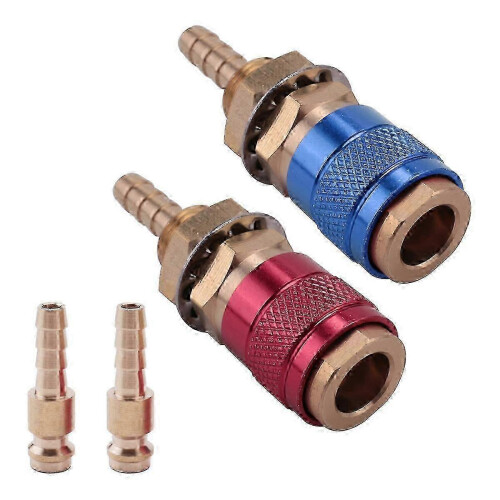 Adaptateurs eau/gaz (6 mm, 6 mm, bleu + rouge) 2