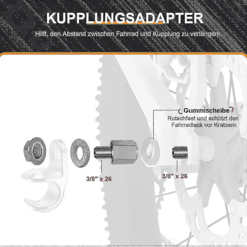 Bicycle Axle Adaptor for Bicycle Trailers - Fitting Clutch Adaptor 2