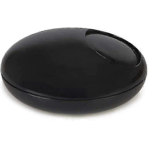 Cendrier robuste en forme de galet avec couvercle (noir) 2