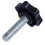 Conjunto de 12 parafusos de aperto robustos com rosca macho M8 x 30 mm e cabeça estrela de 32 mm. 5