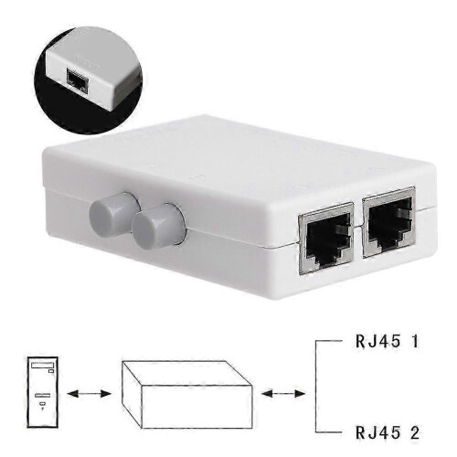 RJ45-Splitter-Wahlschalter (2-in-1-out oder 1-in-2-out) mit 2 Ports 2