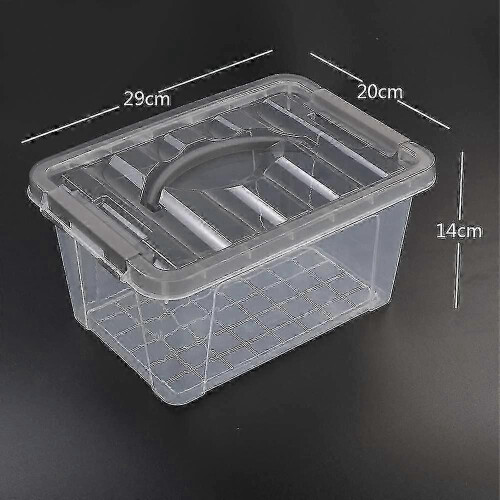 Kit of 6 Clear Plastic Storage Boxes with Lids, Small Storage Box 1