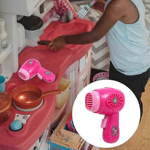Sèche-cheveux miniature durable pour maison de jeu (rose) 1 pièce, compatible avec Mini 1