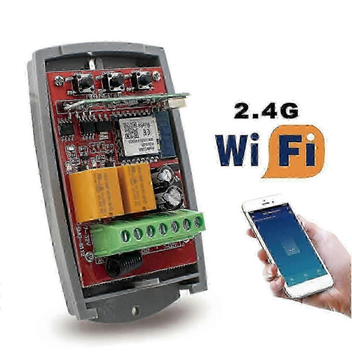 Reliable Wifi Compatible with Smart Gate Remote Control Switch Fitting 433MHz Garage Door Receiver 2CH Relay Module Work 85-250V 1