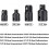 Impact Adaptor and Reducer Kit Drill Into High Speed Nut Drill, 1/4", 1/2", 3/8 Socket Adapter(Black) 2