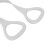 Robustes, elastisches Silikon-Trainingsband in Achterform mit Massagegriff, leicht, grau 4