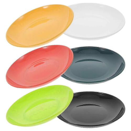 Durable Unbreakable Plates Microwave Safe Simple and Elegant Round Shape for Formal Dinners 6Pcs 1