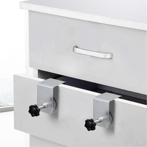 Efficient Rustproof Anti-slip Drawer Fixing Clips Installation Clamps Woodworking Accessories 2 Pieces 2