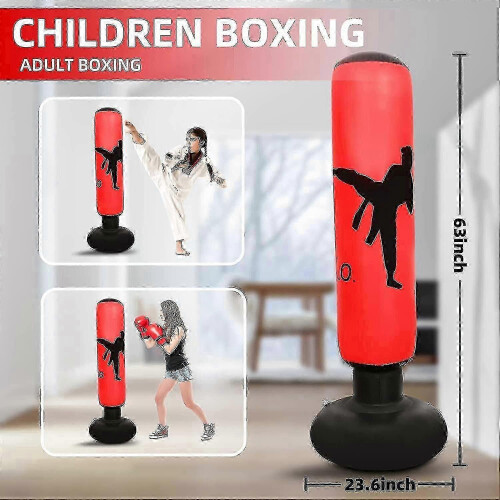 Inflatable Punching Sack for Kids, Instant Rebound Boxing Practice Kit 2
