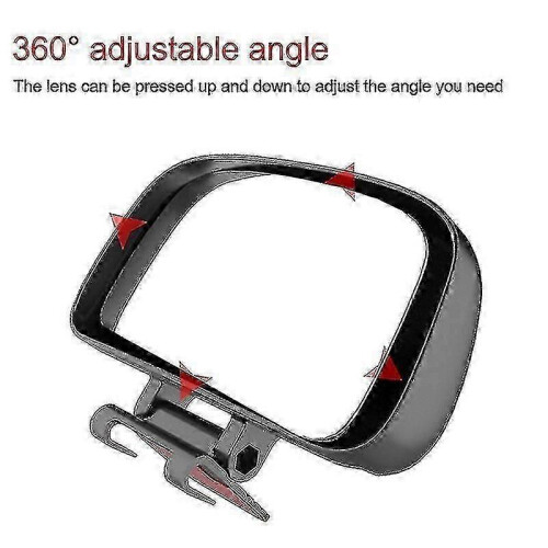 Blind Spot Mirror Rectangle Wide Adjustable Angle Blind Spot Angle Auxiliary Mirrors for Auto 1