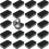 Efficient Rectangular Metal Hinged Tins Containers for Home Storage (Black) 20 Pcs 5