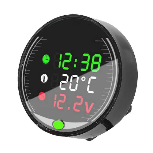 LED Moto Modified Voltmeter Ambient Temperature Meter Chronograph 924V Fitting 1