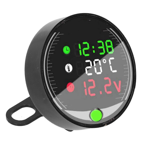 LED Moto Modified Voltmeter Ambient Temperature Meter Chronograph 924V Fitting 2