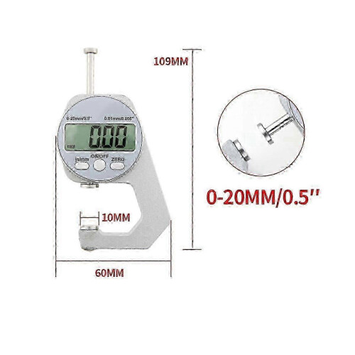 Digitale diktemeter met LCD-display, elektronische micrometer 1