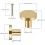 Efficient Round Cabinet Knobs, Solid Brass Drawer Knob, Cabinet Pull Handle, Gold Cupboard Door Knob, Gold Cabinet Pull, Single 2