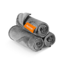 Pack of 3 Pet Blankets - Flannel - Slate Grey - Washable, 60 x 40 cm